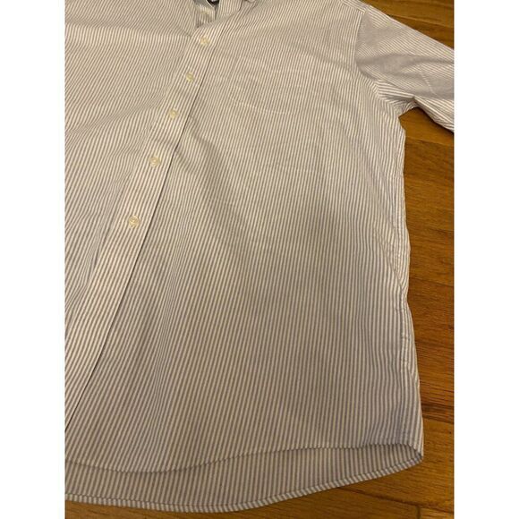 L.L. Bean Men's Traditional Fit Striped Button-Down Shirt 17-REG 100% Cotton - Picture 3 of 8